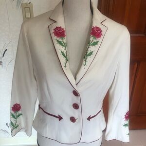 MOSCHINO vintage cropped embellished jacket with matching capri pant
